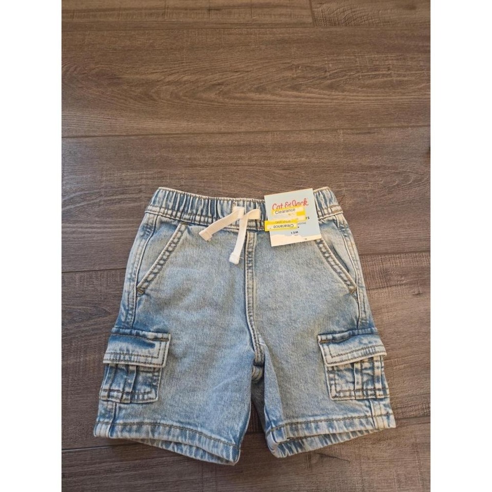 Cat and jack baby boy denim shorts 12 mos